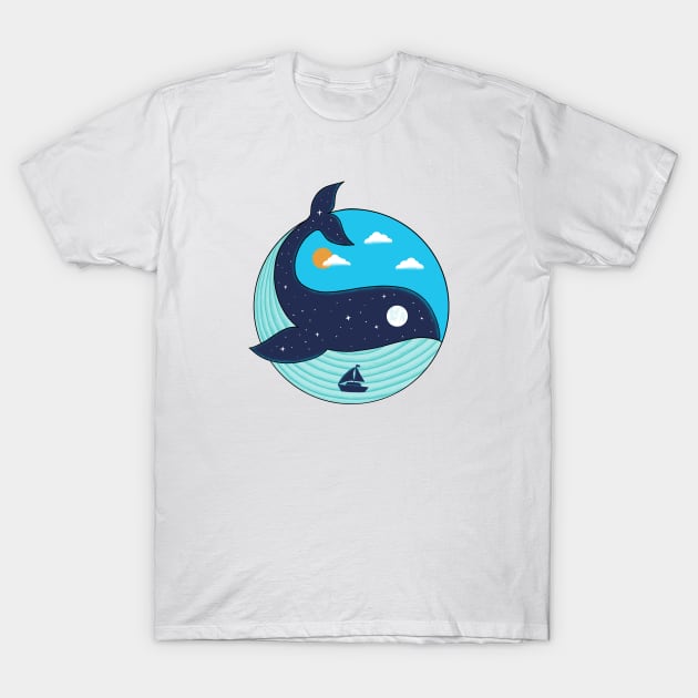 Whale Nature T-Shirt by coffeeman